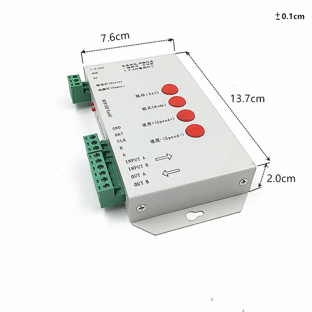 Флуоресцентная карта WS2801 WS2811 WS2812B LPD6803 LED 2048 пикселей контроллер постоянного тока