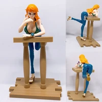 17cm one piece sexy nami boa figure bar counter lying position grandline journey series figurines toy