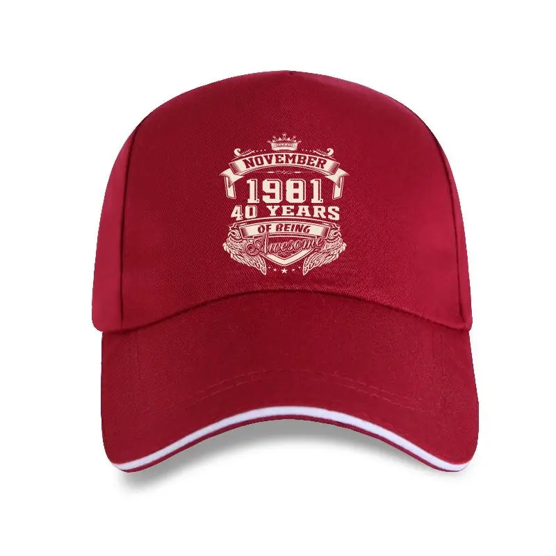 

new cap hat Born In November 1981 40 Years Of Being Awesome Plus Size Cotton Crewneck Baseball Cap Custom