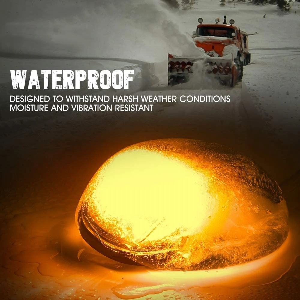 12 светодиодных желтых габаритных огней на крыше кабины для Ford Dodge Ram Toyota Trucks SUV POV