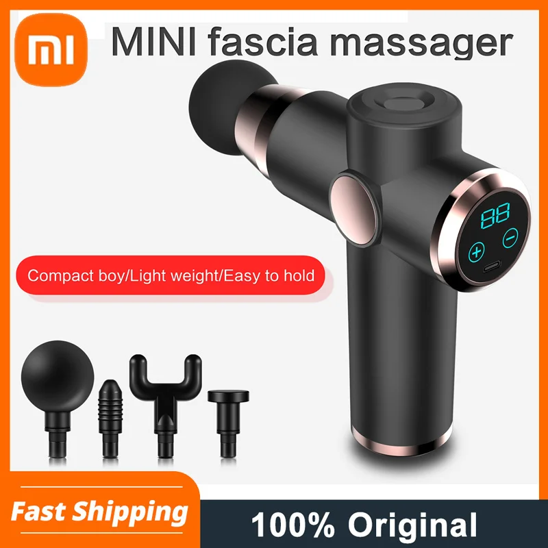 

Xiaomi arma de massagem elétrica inteligente 32 engrenagens massager muscular profundo alívio dor corpo relaxamento fascial CE