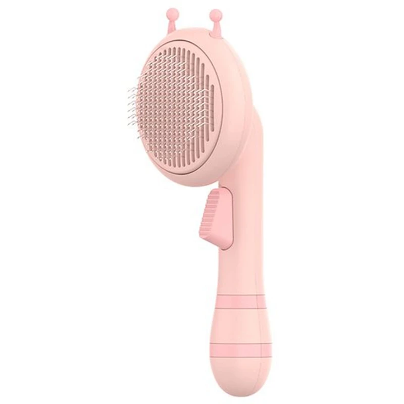 

Dog or Cat Brush for Shedding and Grooming, Self-Cleaning Slicker Brush for Long and Short Hair Cats