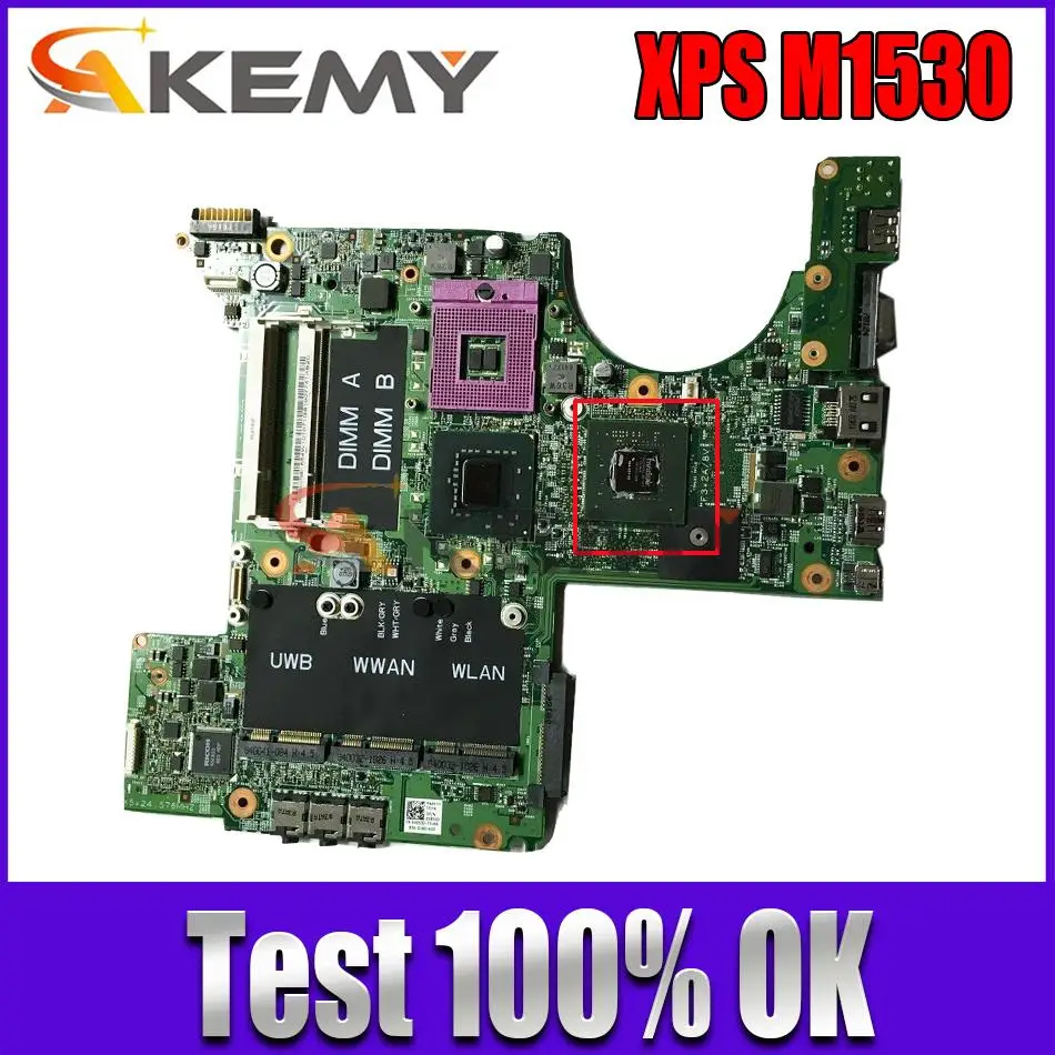 

Оригинальная материнская плата для ноутбука Dell XPS M1530, материнская плата CN-0F125F 0F125F 07212-3 965 DDR2