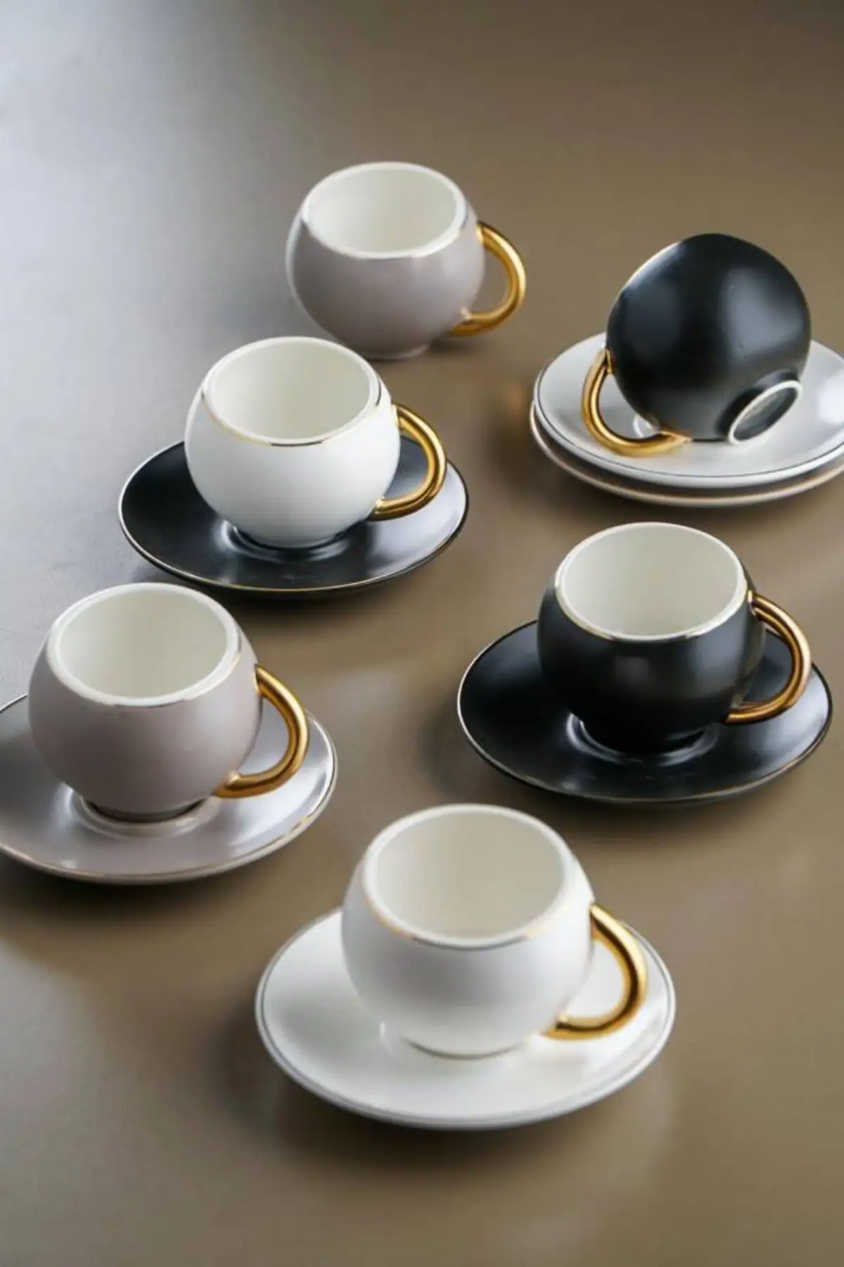 

Amazing Turkish Greek Arabic Coffee & Espresso Cup Set Leora 6 Psc. Porcelain Coffee Cup Set CLK-010085/12