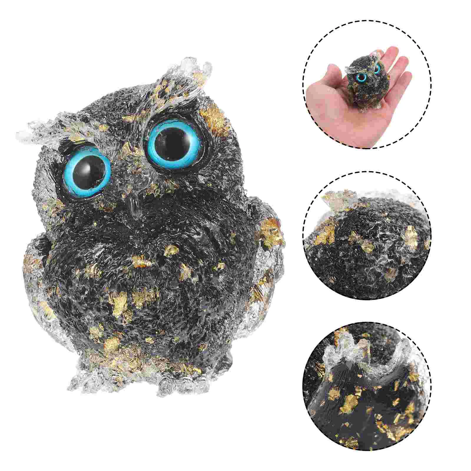 

Owl Animal Figurines Figurine Statues Decor Sculpture Crystal Ornament Statue Gardens Tabletop Fairy Cutestand