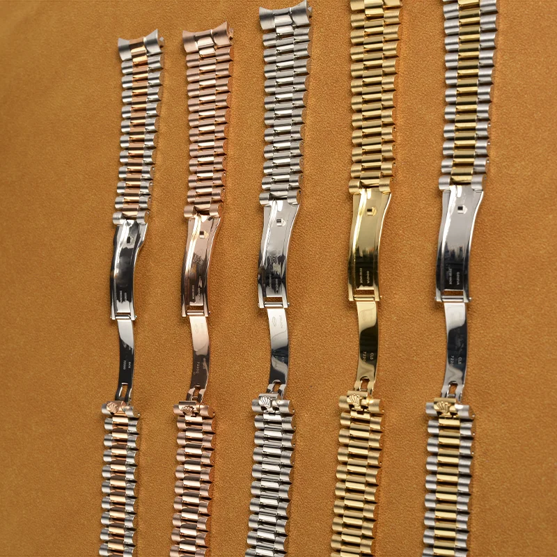 Cruved End Band For Rolex Watch For Repacement Wrist Straps 13mm 17mm 20mm 21mm Stainless Steel Bracelet Watchband