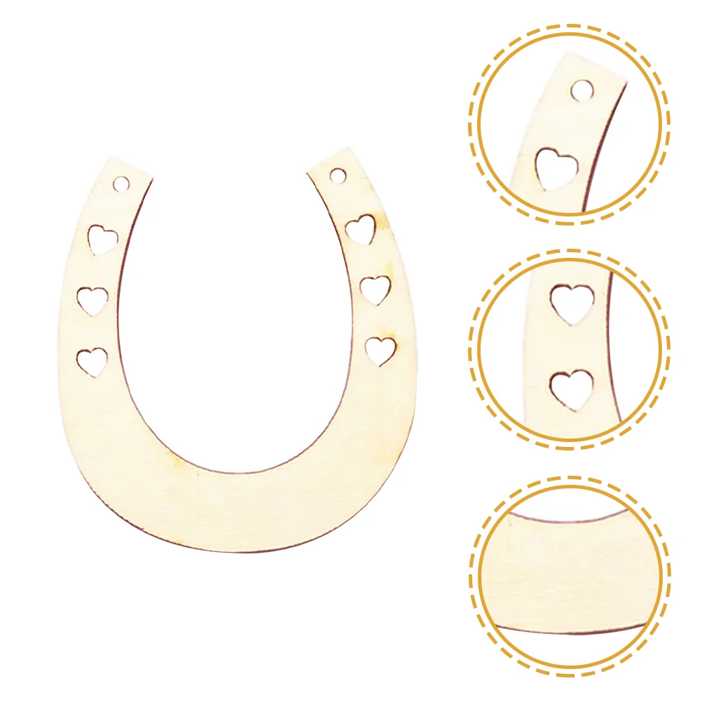 

12 Pcs Wood Circles Unfinished Wooden Cutouts Cowboy Decor Unfinished Wood Pieces Girls Toys Good Lucky Horseshoe Woodsy Decor
