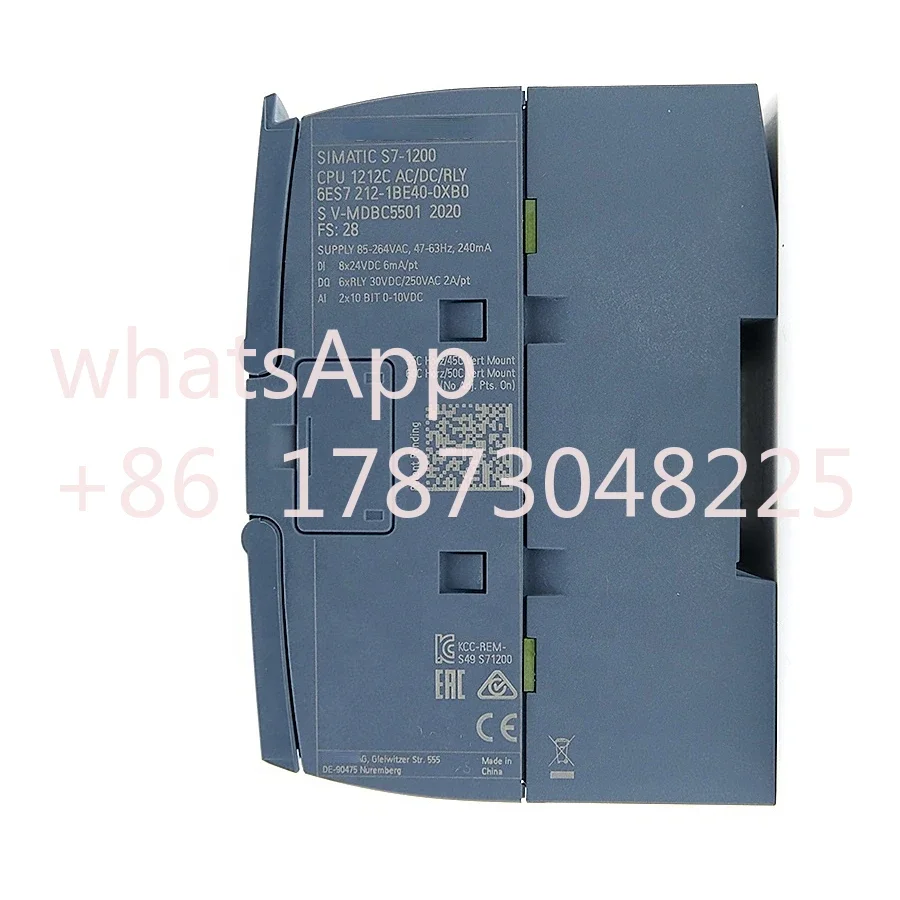 Original 6ES7212-1BE40-0XB0 PLC Module SIMATIC S7-1200 CPU 1212C Compact AC/DC/Relay