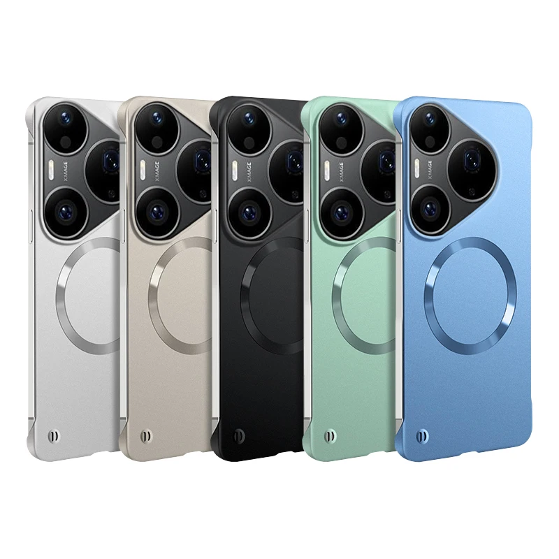 Магнитный тонкий модный чехол для телефона Huawei Pura 90 80 70 P60 P50 P40 Pro Max Plus Pro+ Ultra P50E, жесткая безрамочная задняя крышка из поликарбоната (art.: 3920dadbf54fb) - 3920dadbf54fb