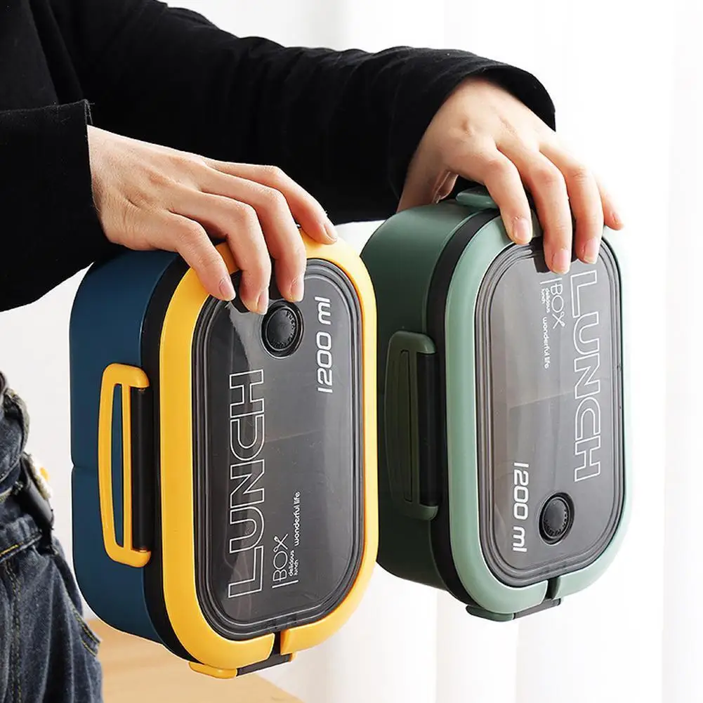 

2-layers Sealed Kids Lunch Box Fruits Food Containers Worker -keeping Student Box Bento Microwavable Office L1n2
