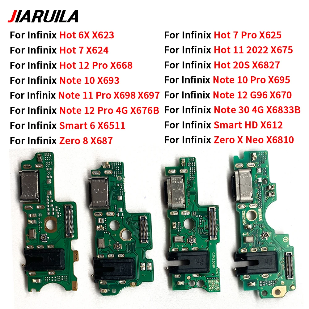 USB-порт для зарядного устройства Infinix Hot 6X 7 Pro 11 12 20S Note 10 30 Smart 6 HD Zero 8 X Neo X6810 X687 X612 X6511