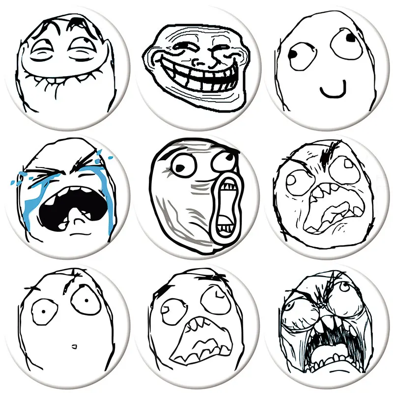 TrollFace броши из цинкового сплава