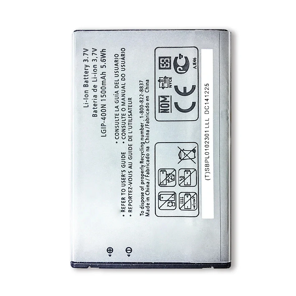 Аккумулятор LGIP-400N 1500 мАч для LG OPTIMUS M/C/U/V/T/S/1 VM670 LS670 MS690 P500 P509 P503 P520 GX200 GX300 GW620 GM750 GT540