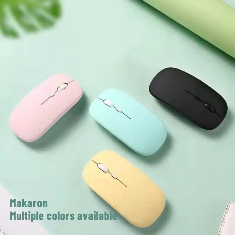 

2.4G Single Mode Wireless Mouse Macaroon Color Mouse Dry Battery Game Office Mouse Dual Mode For PC Laptop Computer