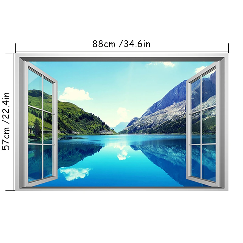 Настенная 3D Роспись с изображением озера водопад виниловые наклейки пейзажем