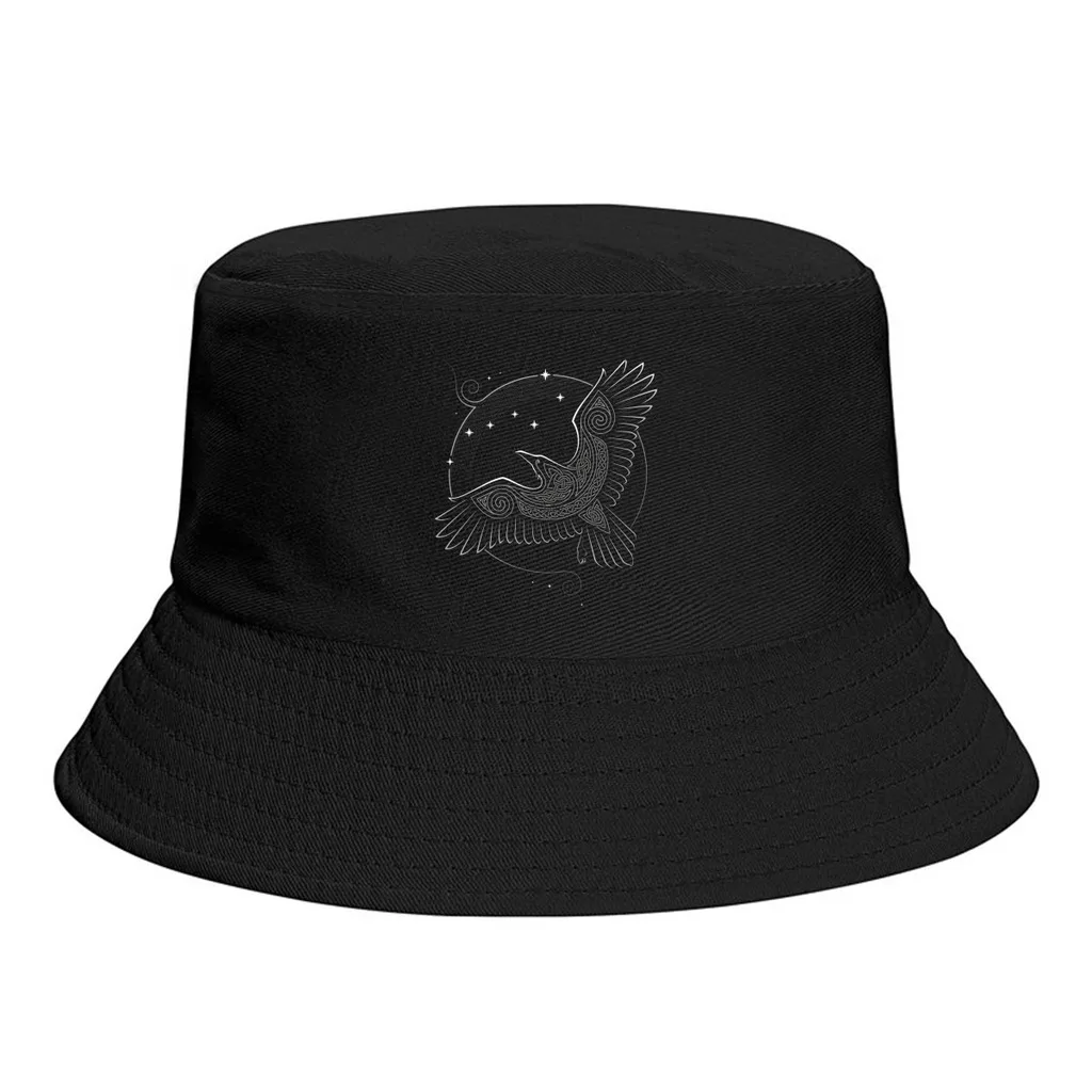 

Viking Vikings NORTHERN RAVEN Bucket Hat Polyester Men Teenagers Fisherman Hat Customized Cute Journey Caps