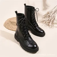 White Mid-Calf Boots Rock Shoes Woman Zipper Boots-Women Luxury Designer Round Toe Low Med Black 2022 Leather Mid Calf Fashion L