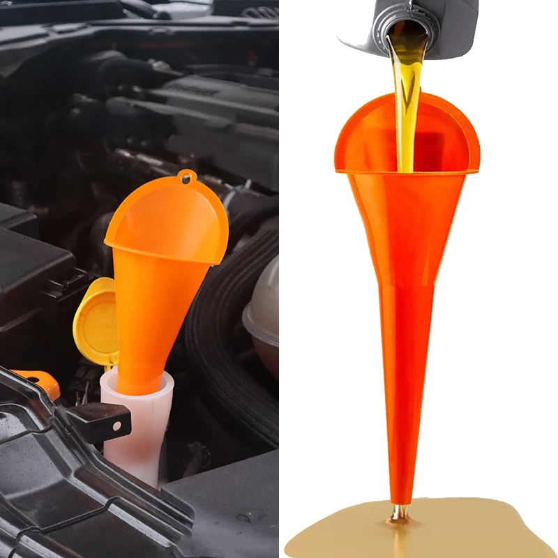 Car Long Mouth Funnel Gasoline Oil Fuel Filling Anti-splash Tools Universal Motorcycle Refueling Plastic Funnel Car accessories