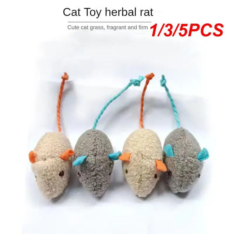 

1/3/5PCS Pet Toy Catnip Mice Cats Toys Fun Plush Mouse Cat Toy For Kitten Colorful Cute Plush Interactive False Mouse Pet Cat