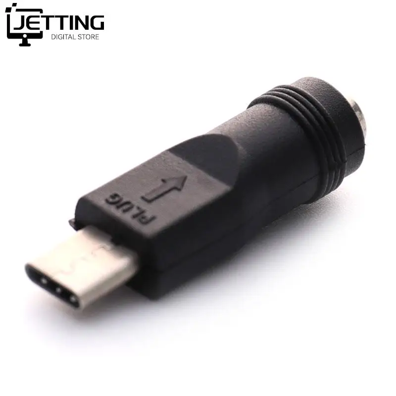 Адаптер питания постоянного тока с портом USB Type-C (папа) на 5,5x2,1 мм (мама)