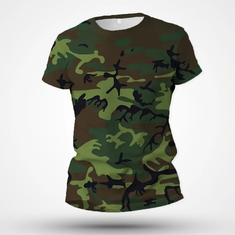 

Новинка 2022, мужская повседневная камуфляжная футболка, модная футболка с 3d принтом на весну/лето, размера плюс XS-5XL