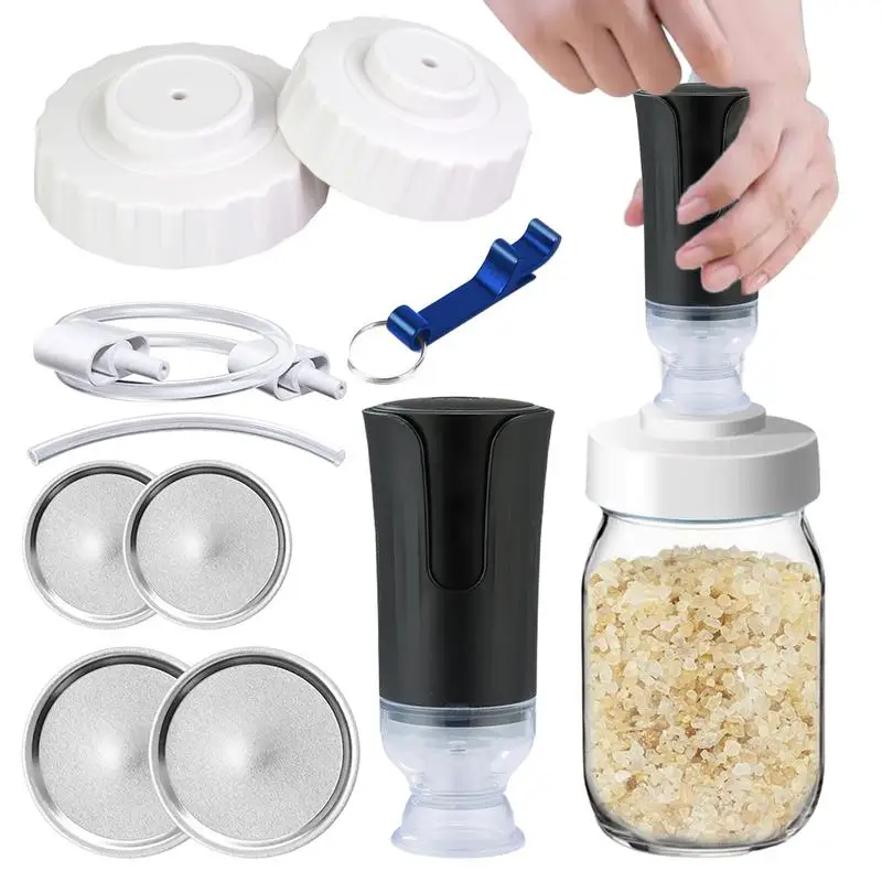 

Упаковщик для Мейсона, портативный упаковщик для банка Мейсона, пищевой силиконовый вакуумный упаковщик для хранения пищевых продуктов, на...