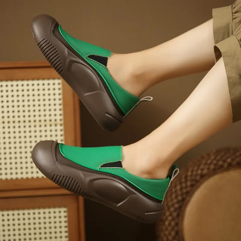 Новинка весна-осень 2023 цветная уличная одежда с круглым носком модные женские