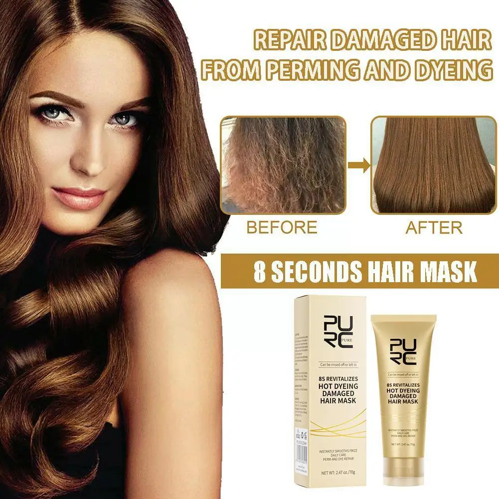 

8 Seconds Hair Mask Professional Keratin Treatment Products Repair Perms Damaged Smoothing Soft Dyes Frizz Hair Care Cream T6F3