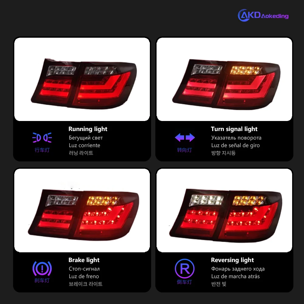 Задний фонарь AKD для Lexus LS460 Светодиодный задний 2006-2009 LS600 LS400 LS430 противотуманный