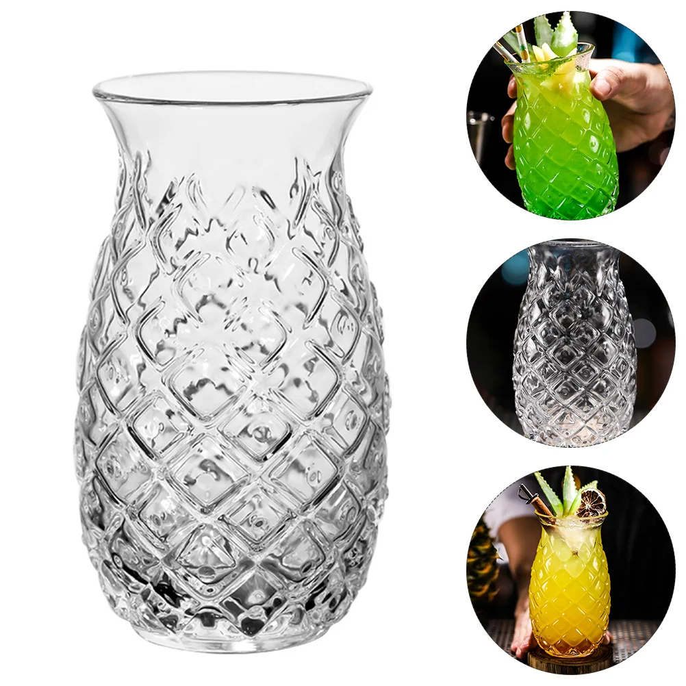 

Creative Glass Cup Pineapple Shaped Cocktail Glasses Glasses Beverage Goblet Drinking Cups Martini Glasses for Dinner Parties