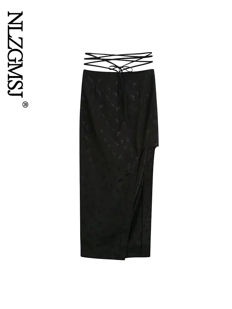 

Nlzgmsj 2022 Elegant Skirts For Women With Sashes Midi Skirt Spring Autumn Fashion Casual Outfits Skirts Women 202207