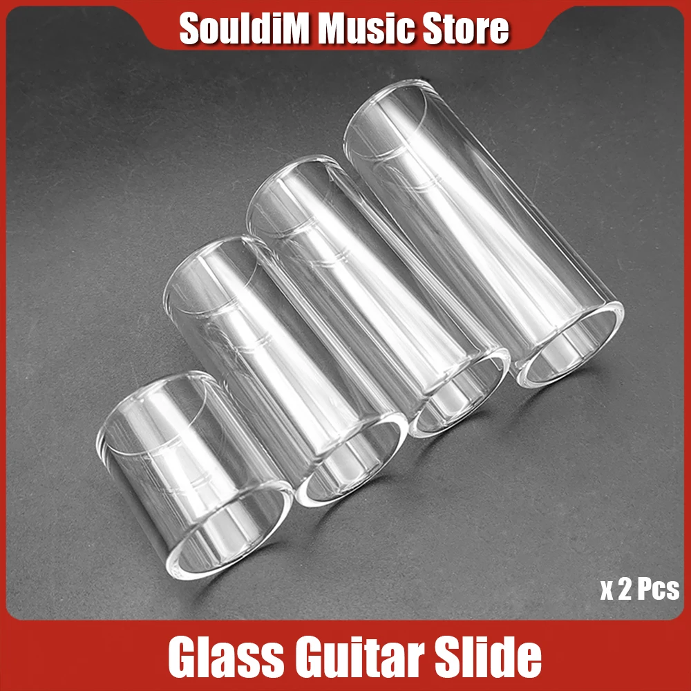 

2pcs Glass Guitar Slide Guitar Finger Sliders Length 28mm/50mm/60mm/70mm Inradius Guitarra Ukulele Parts