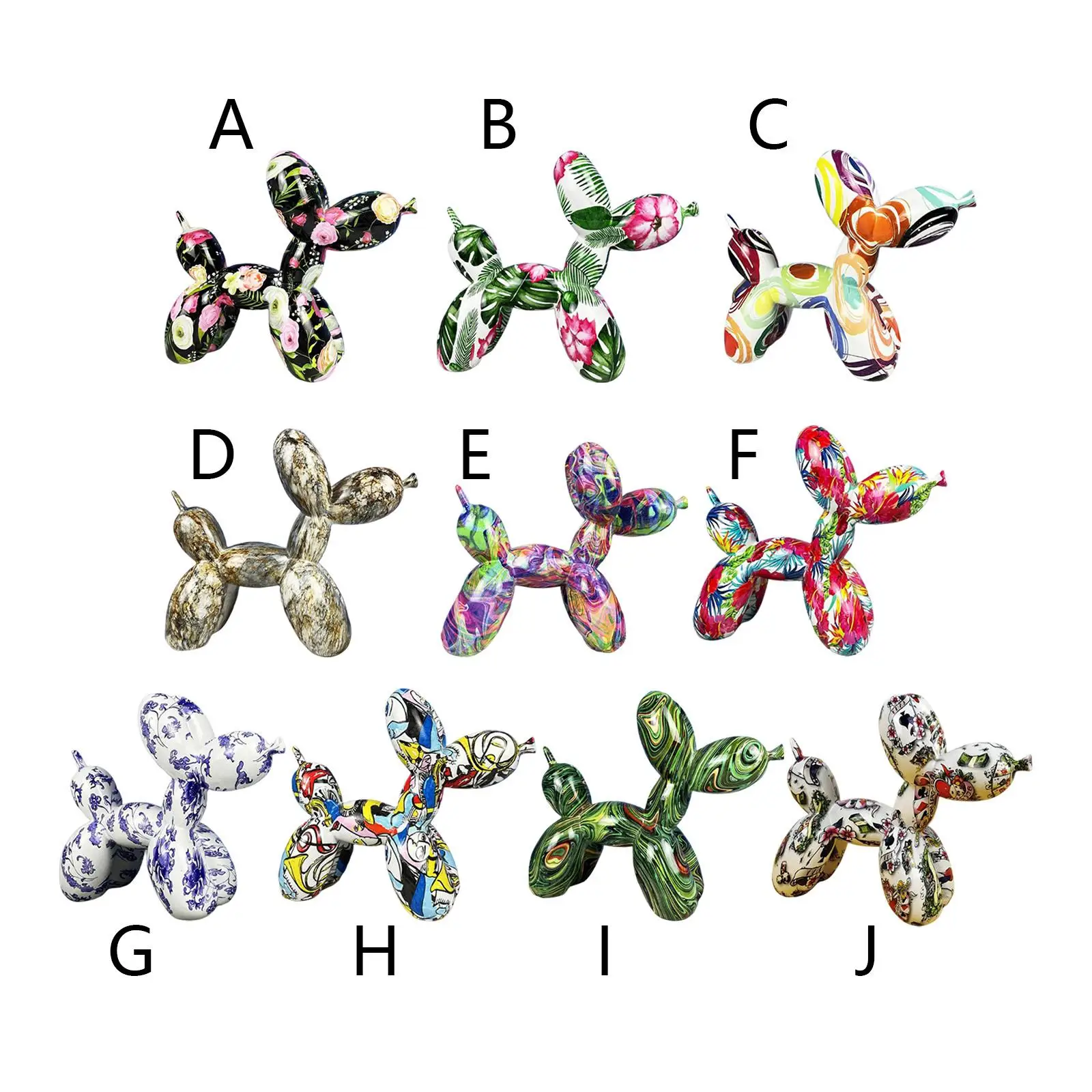 

Scrawl Balloon Dog Sculpture Animal Statue Art Crafts for Home Kids Room