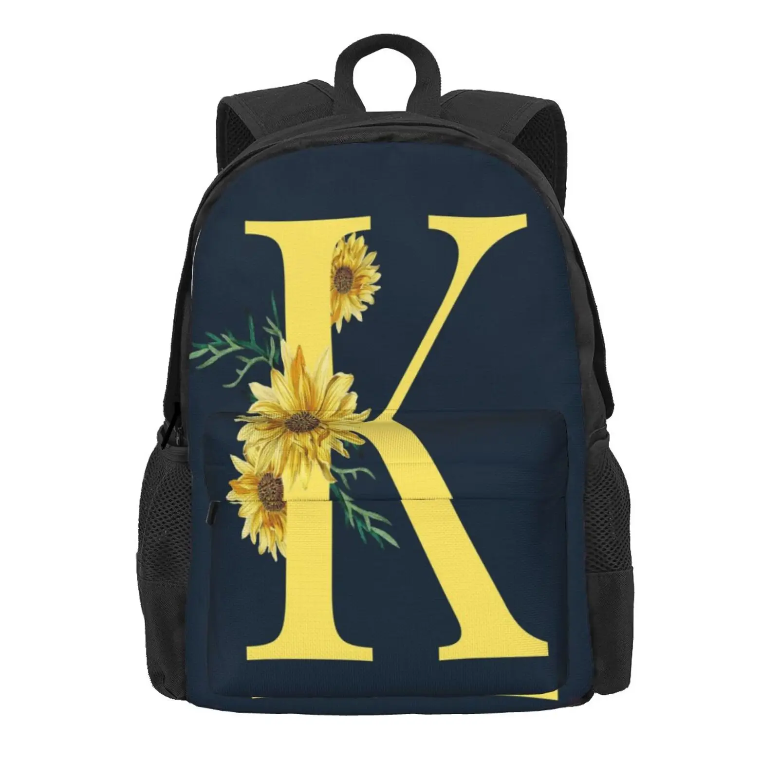 

26 Initials Flower 10 school bags Female Bag Backpack Black Ita Bag Travel Bags Travel Bag Bagpack