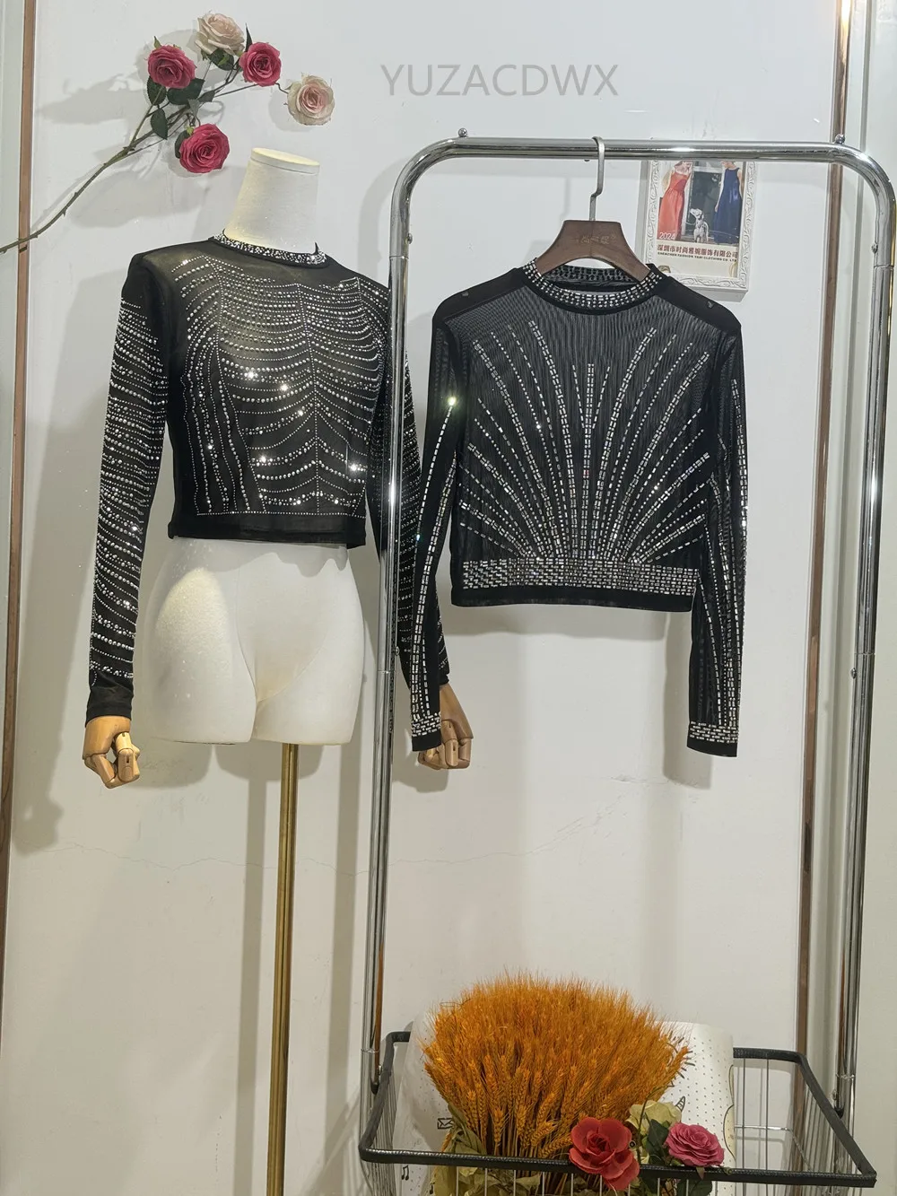 Женские сетчатые топы с рисунком бриллианта однотонные прозрачные сексуальные