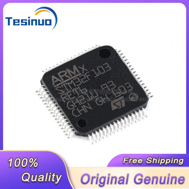 Новинка, оригинальный микроконтроллер STM32F103RET6 LQFP-64 ARM, 32-разрядный микроконтроллер MCU, 5 шт.