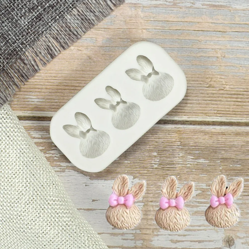 

New Mini Easter Bunny Design Chocolate Silicone Mold Fondant Cake Decorating Tools Kitchen Supplies Rabbit Baking Mould