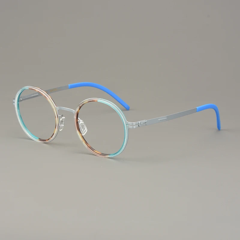 Немецкие очки с круглой оправой без винтов Oroshi для мужчин и женщин ацетатные