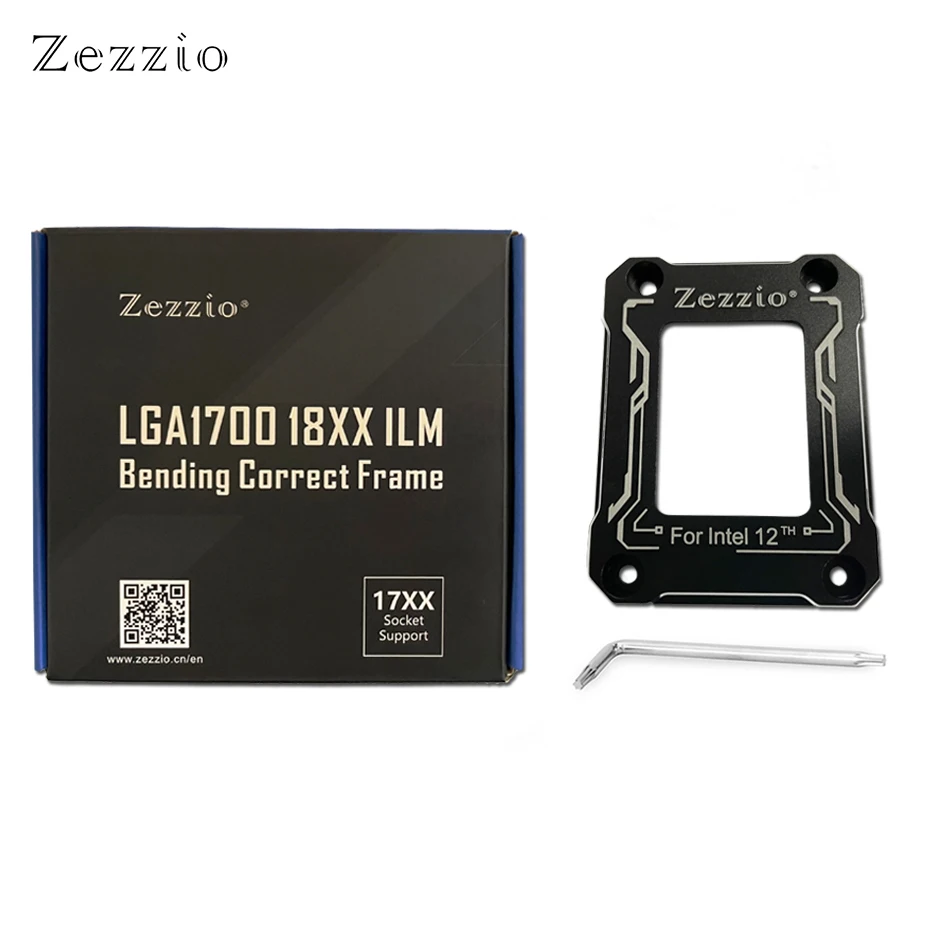 Zezzio LGA17XX 18XX ILM Red/Gray/Black/Blue Intel 12th CPU Bending Correct Frame CPU Fixed Backplane 1700 1800 Aluminum