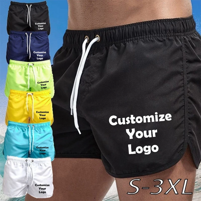 Customized Summer Quick-Dry Shorts Men Swimwear Beach Swim Wear Sports (6 Colors)
