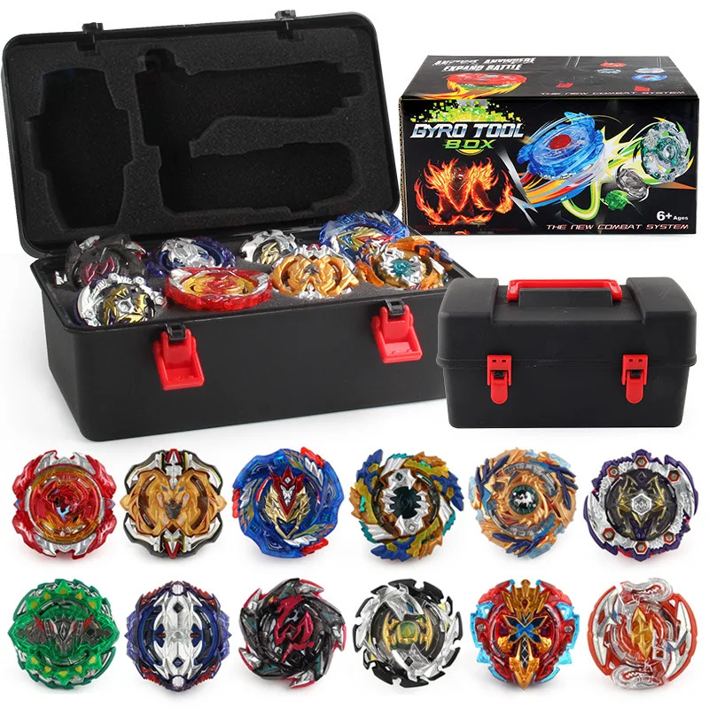 Beyblade Burst tool box set alloy children's competitive game assembly fighting toy gift JY8801 color box high performance gyro