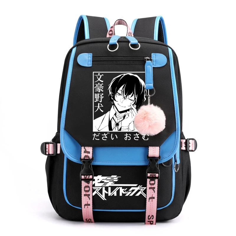 

Anime Bungou Stray Dogs Backpack Student School Bag Teenager Bookbag Men Women Rucksack Large Capacity Travel Knapsack Mochila