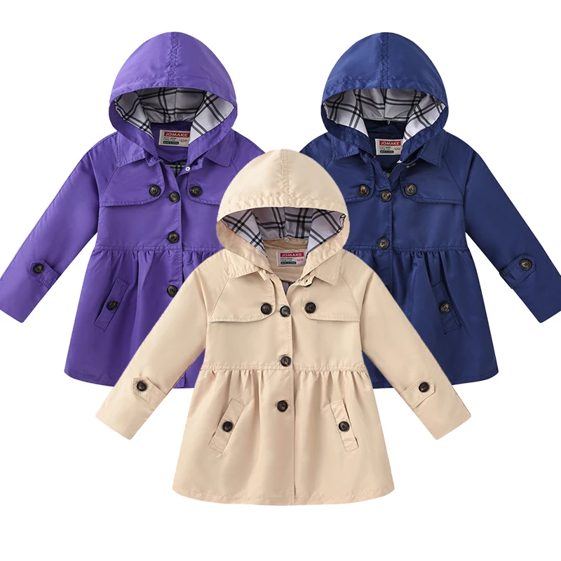 

Женский Длинный Тренч средней длины, модная ветровка в английском стиле, куртка для девочек, весенне-Осенняя детская одежда