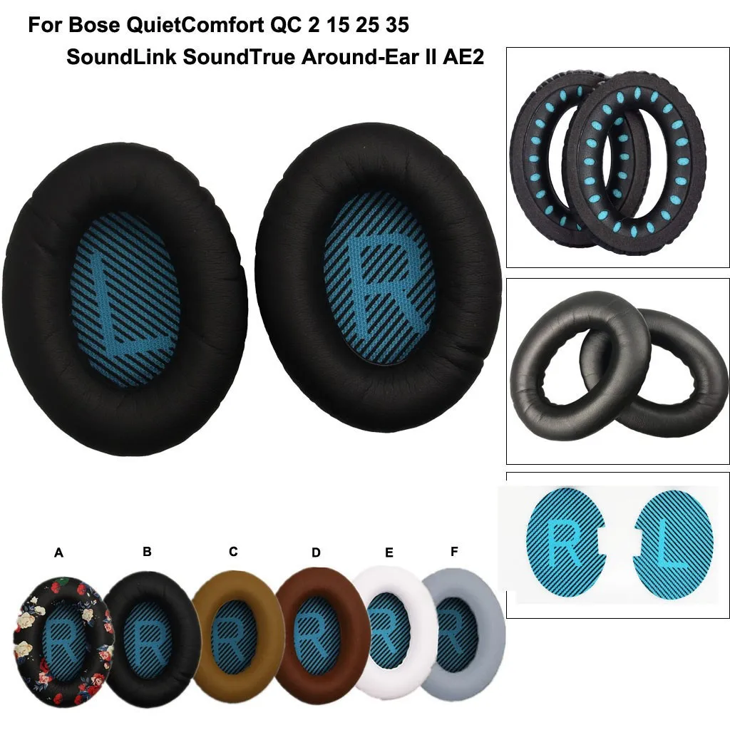

1 пара, сменные амбушюры для наушников Bose Qc25, Qc15, Qc2, Ae2