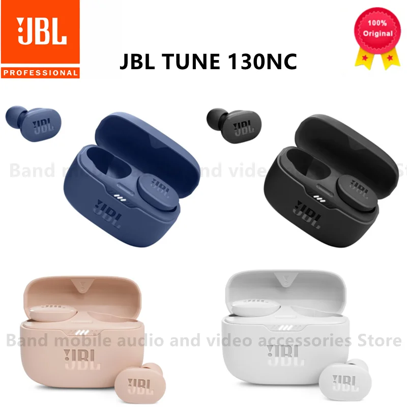 

100%Original JBL TUNE 130NC TWS Active Noise Cancelling True Wireless Bluetooth Headphones Stereo Subwoofer Headphones Microphon