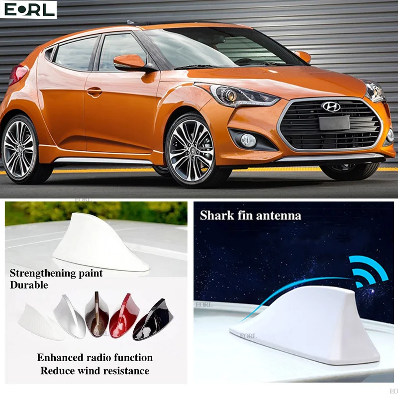 

For Hyundai Veloster Shark Fin Antenna FM Signal Super Aerials Amplifier Waterproof Signal Amplifier FM/AM Radio Aerials