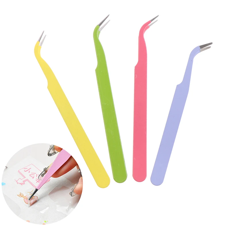 

Cute Tweezers Scrapbook Sticker Washi Tape Picking Multi-tool Stationery DIY Junk Journal Album School Supplies