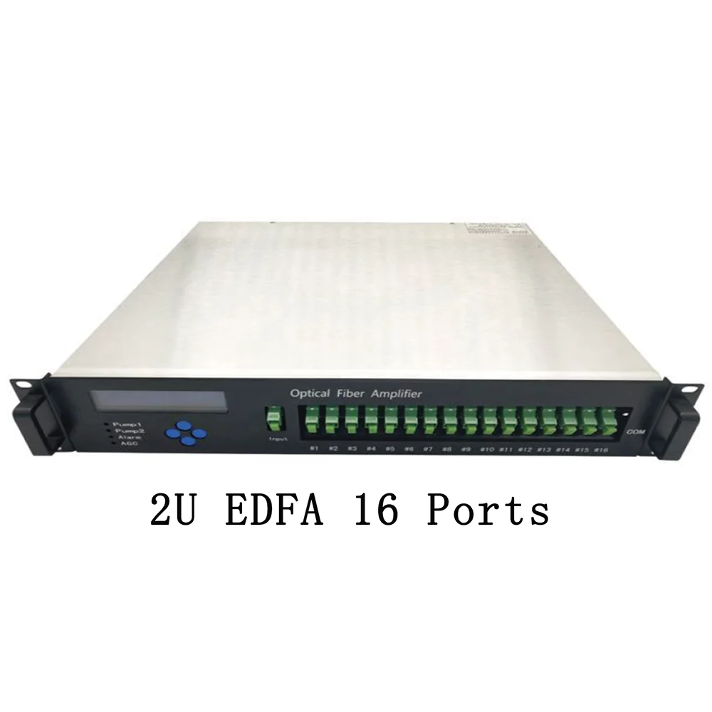 FTTH 1550nm 1U CATV 8 портов 16 16db 19dBm WDM оптический усилитель PON EDFA