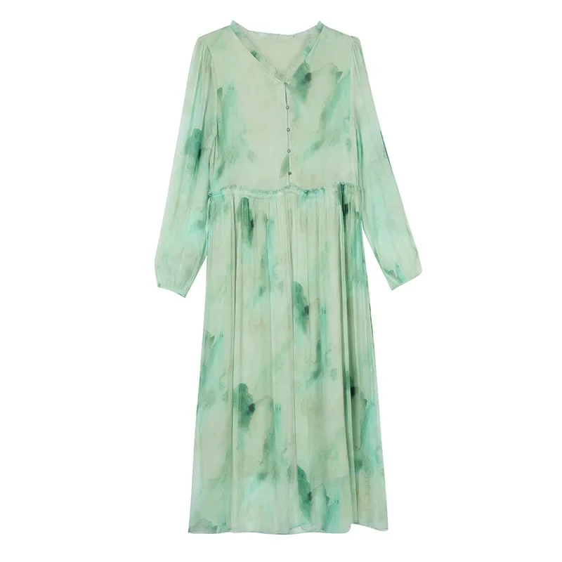 Высококачественное утягивающее шелковое платье больших размеров для женщин