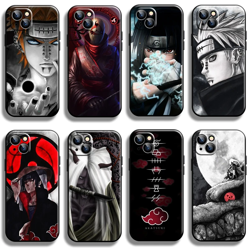 

Anime Naruto Akatsuki For Apple iPhone 13 12 11 Pro Max Mini X XR XS Max SE 6 6S 7 8 Plus Phone Case Liquid Silicon TPU Soft